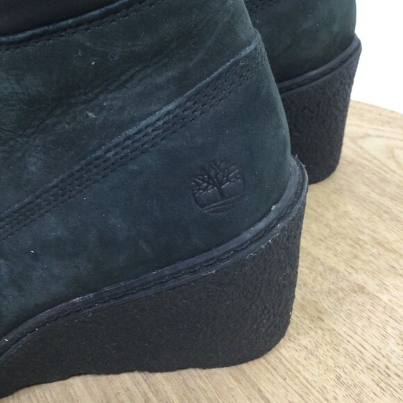Timberland Womens Amston Wedge Ankle Boot Earthkeepers Leather Black Size US 8 - Picture 5 of 14